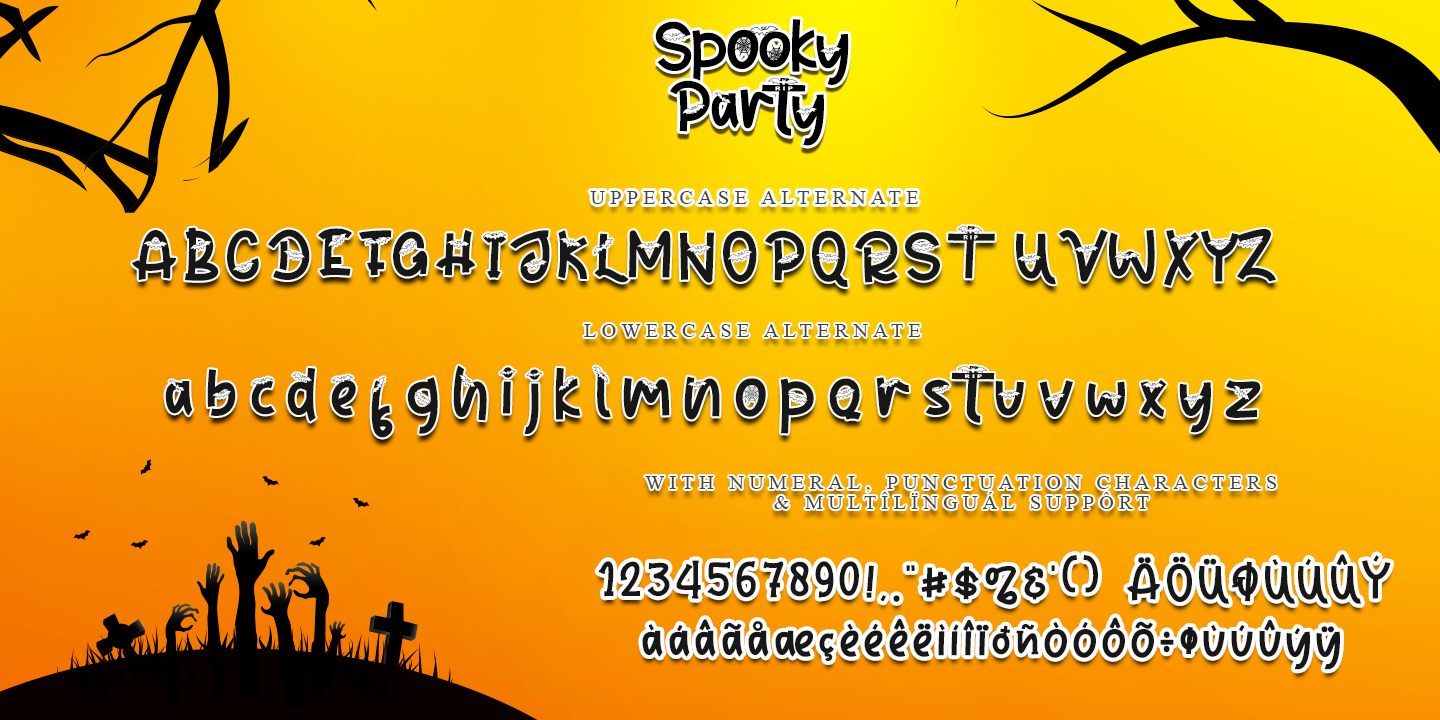 Ejemplo de fuente Spooky Party #3